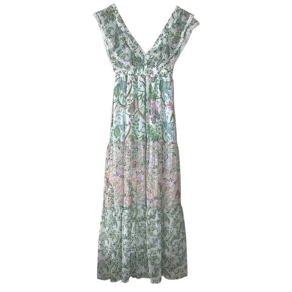 HOUSE OF HARLOW 1960 Tiered Chiffon Maxi Dress Small NWT - Picture 3 of 10